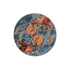 Chinese Phoenix Magnet 3  (round) by ExtraAwesomeSauce