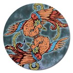 Chinese Phoenix Magnet 5  (Round) Front