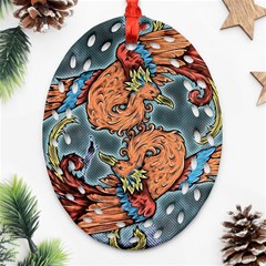 Chinese Phoenix Oval Filigree Ornament (two Sides) by ExtraAwesomeSauce