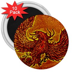 Phoenix Rising 3  Magnets (10 Pack)  by ExtraAwesomeSauce