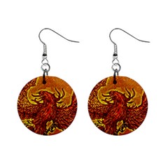 Phoenix Rising Mini Button Earrings by ExtraGoodSauce