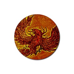 Phoenix Rising Rubber Round Coaster (4 Pack)  by ExtraGoodSauce