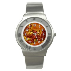 Phoenix Rising Stainless Steel Watch by ExtraAwesomeSauce