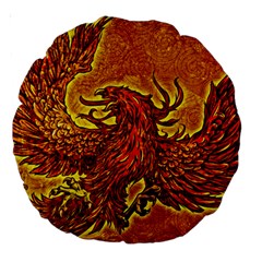 Phoenix Rising Large 18  Premium Round Cushions by ExtraGoodSauce