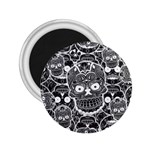 Sugar Skulls Bw 2.25  Magnets Front