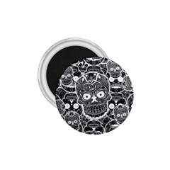 Sugar Skulls Bw 1 75  Magnets by ExtraGoodSauce