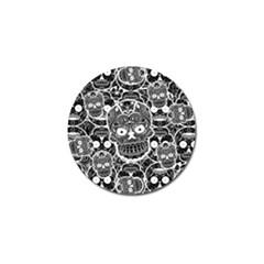 Sugar Skulls Bw Golf Ball Marker (4 Pack) by ExtraGoodSauce