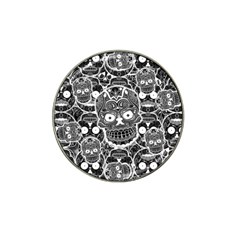 Sugar Skulls Bw Hat Clip Ball Marker (4 Pack) by ExtraGoodSauce