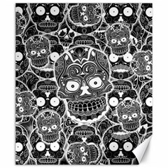 Sugar Skulls Bw Canvas 20  X 24  by ExtraGoodSauce