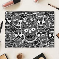 Sugar Skulls Bw Cosmetic Bag (xl) by ExtraAwesomeSauce