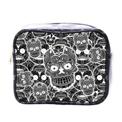 Sugar Skulls Bw Mini Toiletries Bag (one Side) by ExtraGoodSauce