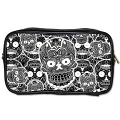 Sugar Skulls Bw Toiletries Bag (one Side) by ExtraGoodSauce