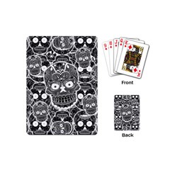 Sugar Skulls Bw Playing Cards Single Design (mini) by ExtraGoodSauce