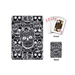 Sugar Skulls Bw Playing Cards Single Design (Mini) Back