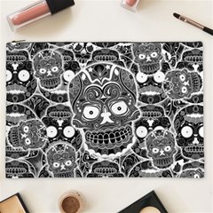 Sugar Skulls Bw Cosmetic Bag (xxl) by ExtraAwesomeSauce