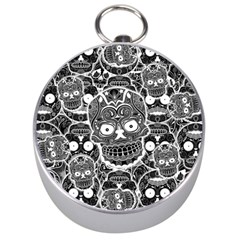 Sugar Skulls Bw Silver Compasses by ExtraGoodSauce