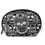 Sugar Skulls Bw Accessory Pouch (Large) Back