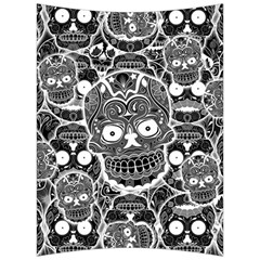 Sugar Skulls Bw Back Support Cushion by ExtraGoodSauce