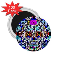 Sugar Skull Pattern 2 2 25  Magnets (100 Pack)  by ExtraGoodSauce