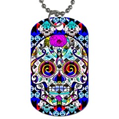 Sugar Skull Pattern 2 Dog Tag (one Side) by ExtraGoodSauce