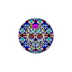 Sugar Skull Pattern 2 Golf Ball Marker