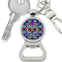 Sugar Skull Pattern 2 Bottle Opener Key Chain by ExtraGoodSauce