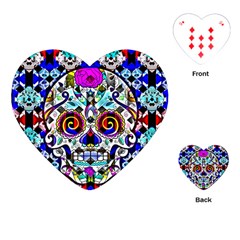 Sugar Skull Pattern 2 Playing Cards Single Design (heart) by ExtraGoodSauce