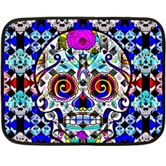 Sugar Skull Pattern 2 Double Sided Fleece Blanket (mini)  by ExtraGoodSauce