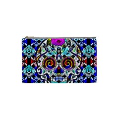 Sugar Skull Pattern 2 Cosmetic Bag (small) by ExtraGoodSauce