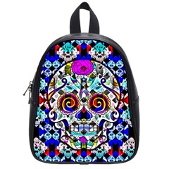 Sugar Skull Pattern 2 School Bag (small) by ExtraGoodSauce