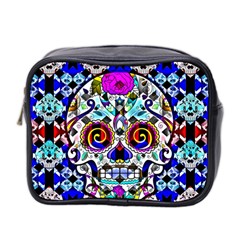 Sugar Skull Pattern 2 Mini Toiletries Bag (two Sides) by ExtraGoodSauce