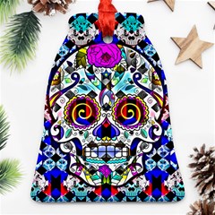 Sugar Skull Pattern 2 Ornament (bell) by ExtraGoodSauce