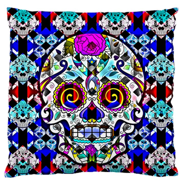 Sugar Skull Pattern 2 Large Cushion Case (One Side)