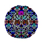 Sugar Skull Pattern 2 Standard 15  Premium Flano Round Cushions Front