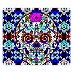 Sugar Skull Pattern 2 Double Sided Flano Blanket (small)  by ExtraGoodSauce