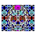 Sugar Skull Pattern 2 Double Sided Flano Blanket (Large)  80 x60  Blanket Front