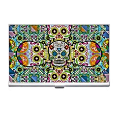 Sugar Skulls Pattern Business Card Holder by ExtraGoodSauce