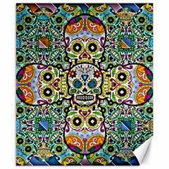 Sugar Skulls Pattern Canvas 8  X 10  by ExtraGoodSauce