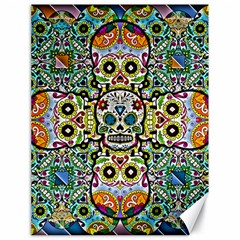 Sugar Skulls Pattern Canvas 18  X 24  by ExtraGoodSauce