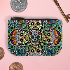 Sugar Skulls Pattern Mini Coin Purse by ExtraGoodSauce