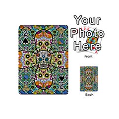 Sugar Skulls Pattern Playing Cards 54 Designs (mini) by ExtraGoodSauce