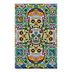 Sugar Skulls Pattern Shower Curtain 48  X 72  (small)  by ExtraGoodSauce