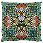 Sugar Skulls Pattern Large Cushion Case (Two Sides) Front