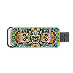 Sugar Skulls Pattern Portable Usb Flash (one Side) by ExtraGoodSauce