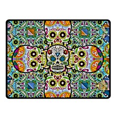 Sugar Skulls Pattern Double Sided Fleece Blanket (small)  by ExtraGoodSauce