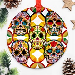 Sugar Skulls Ornament (round) by ExtraGoodSauce