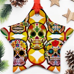 Sugar Skulls Ornament (star) by ExtraGoodSauce