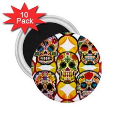 Sugar Skulls 2 25  Magnets (10 Pack)  by ExtraAwesomeSauce