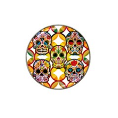 Sugar Skulls Hat Clip Ball Marker (4 Pack) by ExtraGoodSauce