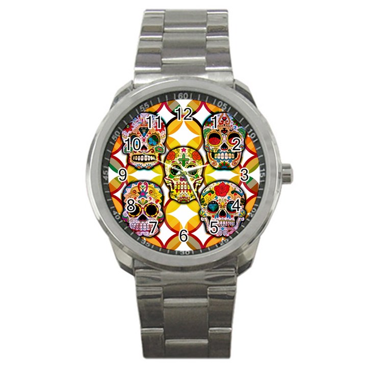 Sugar Skulls Sport Metal Watch